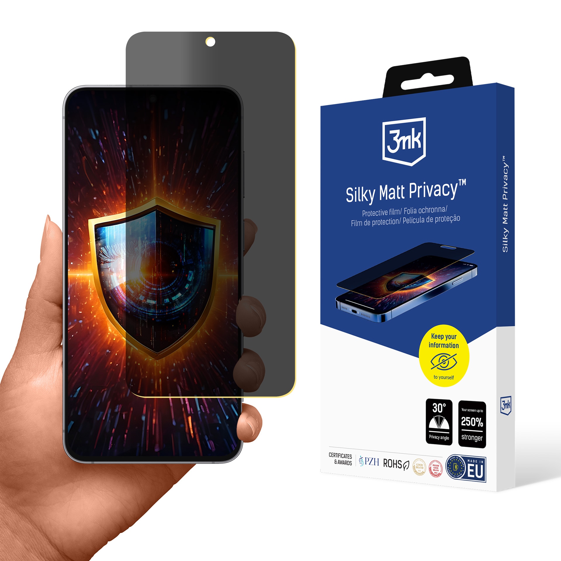 3mk Silky Matt Privacy – matt skjermbeskytter med personvern for Samsung Galaxy S26 FE