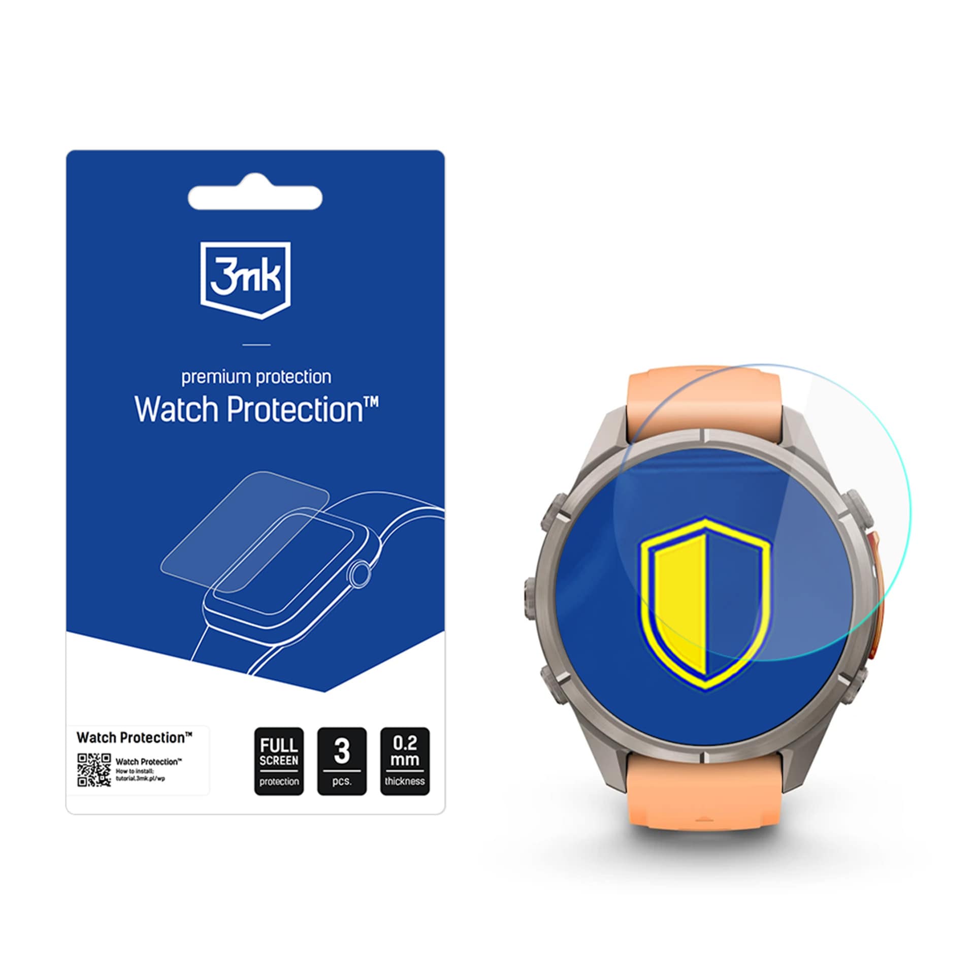 3mk Watch Protection FlexibleGlass hybridglass til Garmin Fenix 9 Pro 43 mm