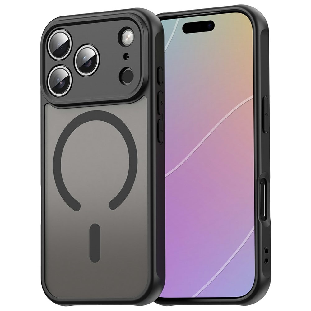 iPhone 18 Pro Max / 17 Pro Max PC TPU magnetisk matt deksel, støtsikkert – svart