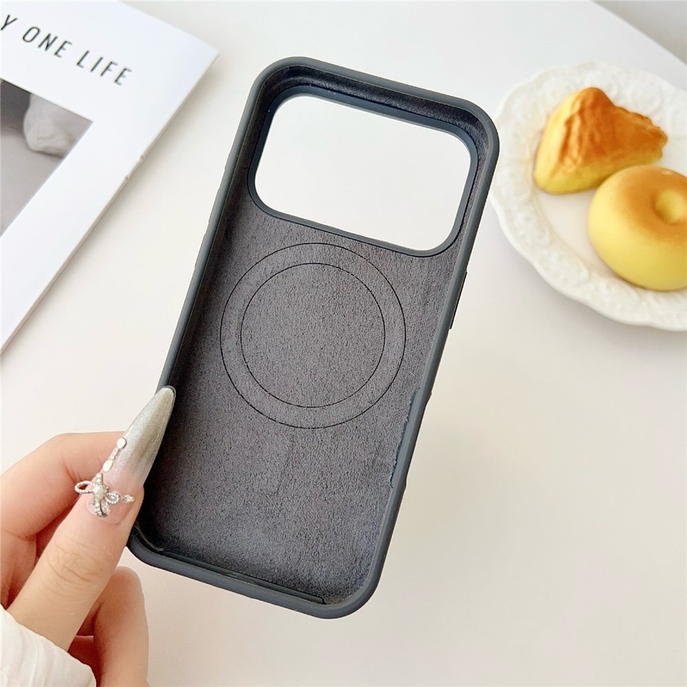For iPhone 18 Pro Max / 17 Pro Max magnetisk etui i flytende silikon med fallbeskyttelse – hvitt