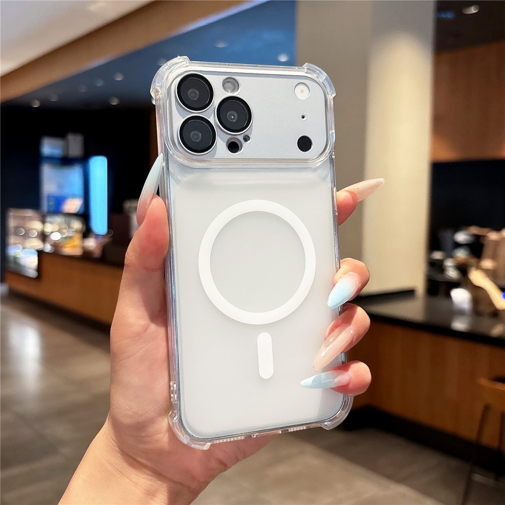 iPhone 18 Pro Max / 17 Pro Max magnetisk TPU-etui med avtakbart kameradeksel – gjennomsiktig