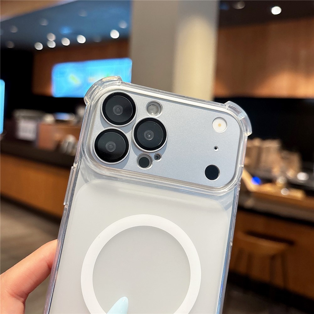 iPhone 18 Pro Max / 17 Pro Max magnetisk TPU-etui med avtakbart kameradeksel – gjennomsiktig
