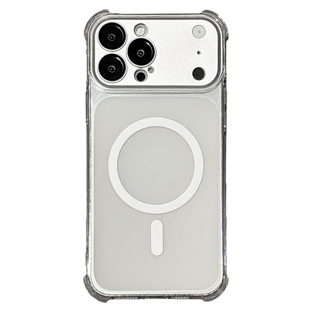 iPhone 18 Pro Max / 17 Pro Max magnetisk TPU-etui med avtakbart kameradeksel – gjennomsiktig