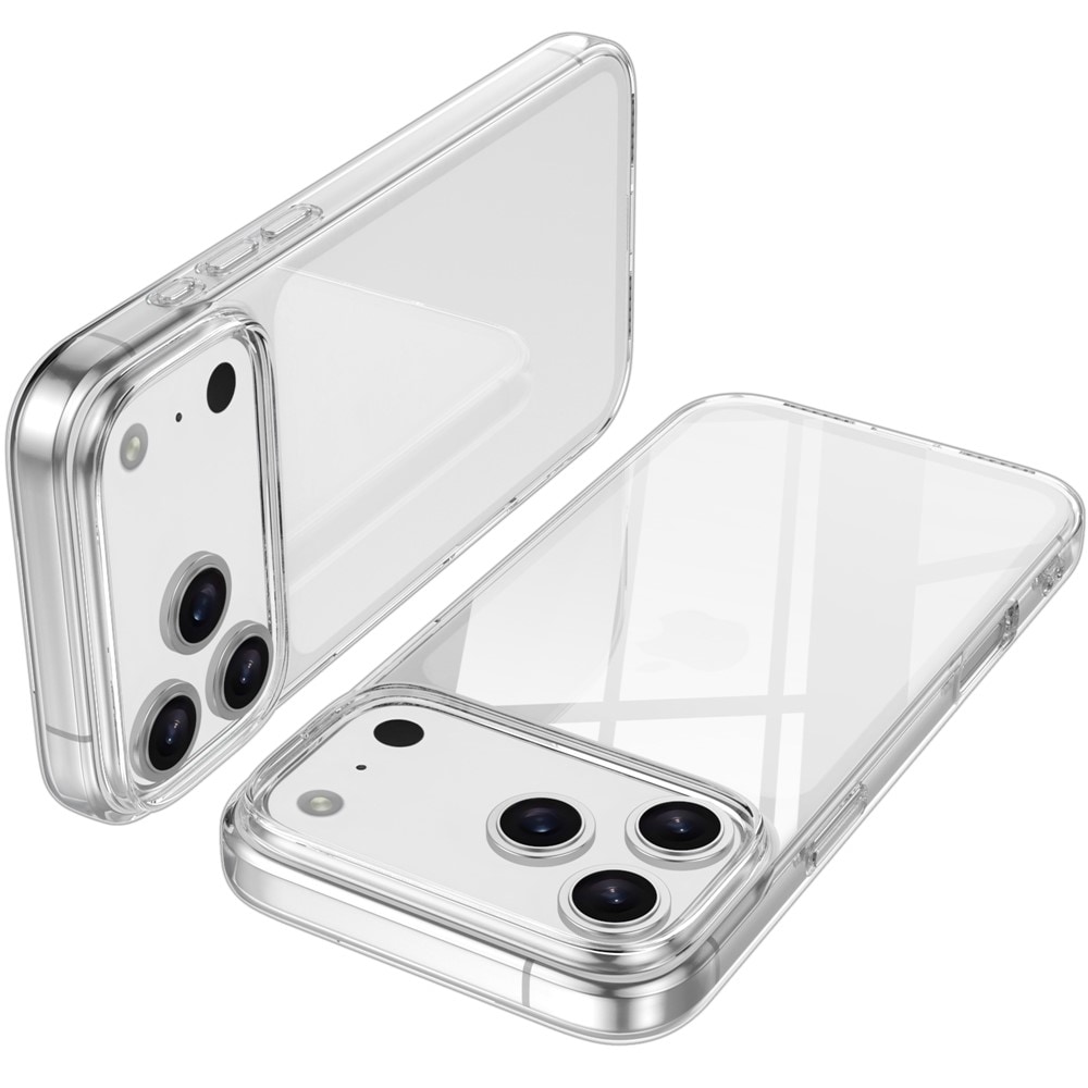 iPhone 18 Pro / 17 Pro TPU-etui med fingeravtrykkbeskyttelse – gjennomsiktig
