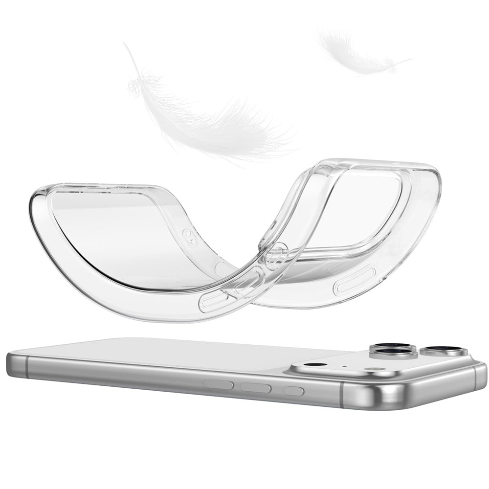 iPhone 18 Pro / 17 Pro TPU-etui med fingeravtrykkbeskyttelse – gjennomsiktig