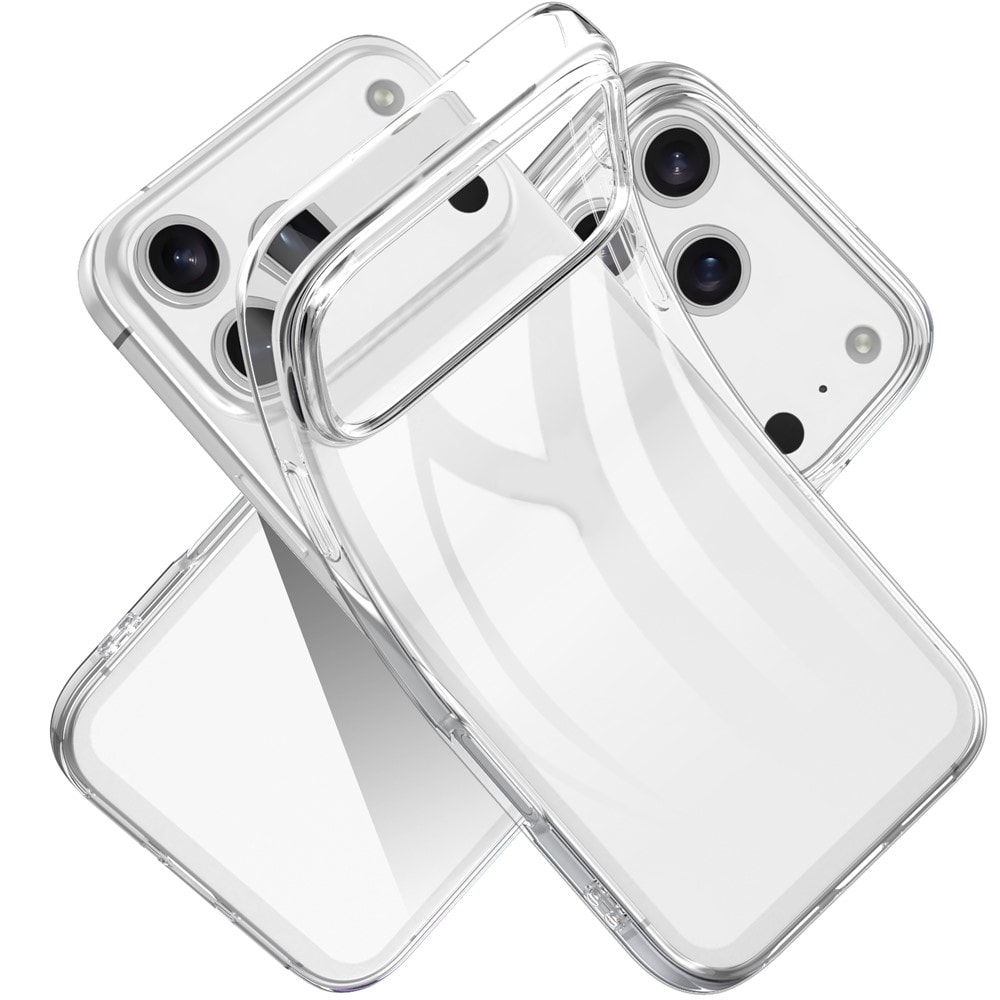 iPhone 18 Pro Max / 17 Pro Max TPU-etui med fingeravtrykkbeskyttelse – gjennomsiktig