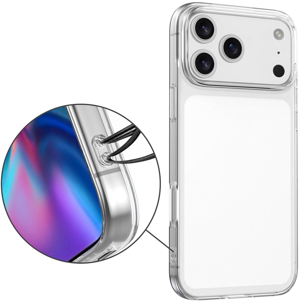 iPhone 18 Pro Max / 17 Pro Max TPU-etui med fingeravtrykkbeskyttelse – gjennomsiktig