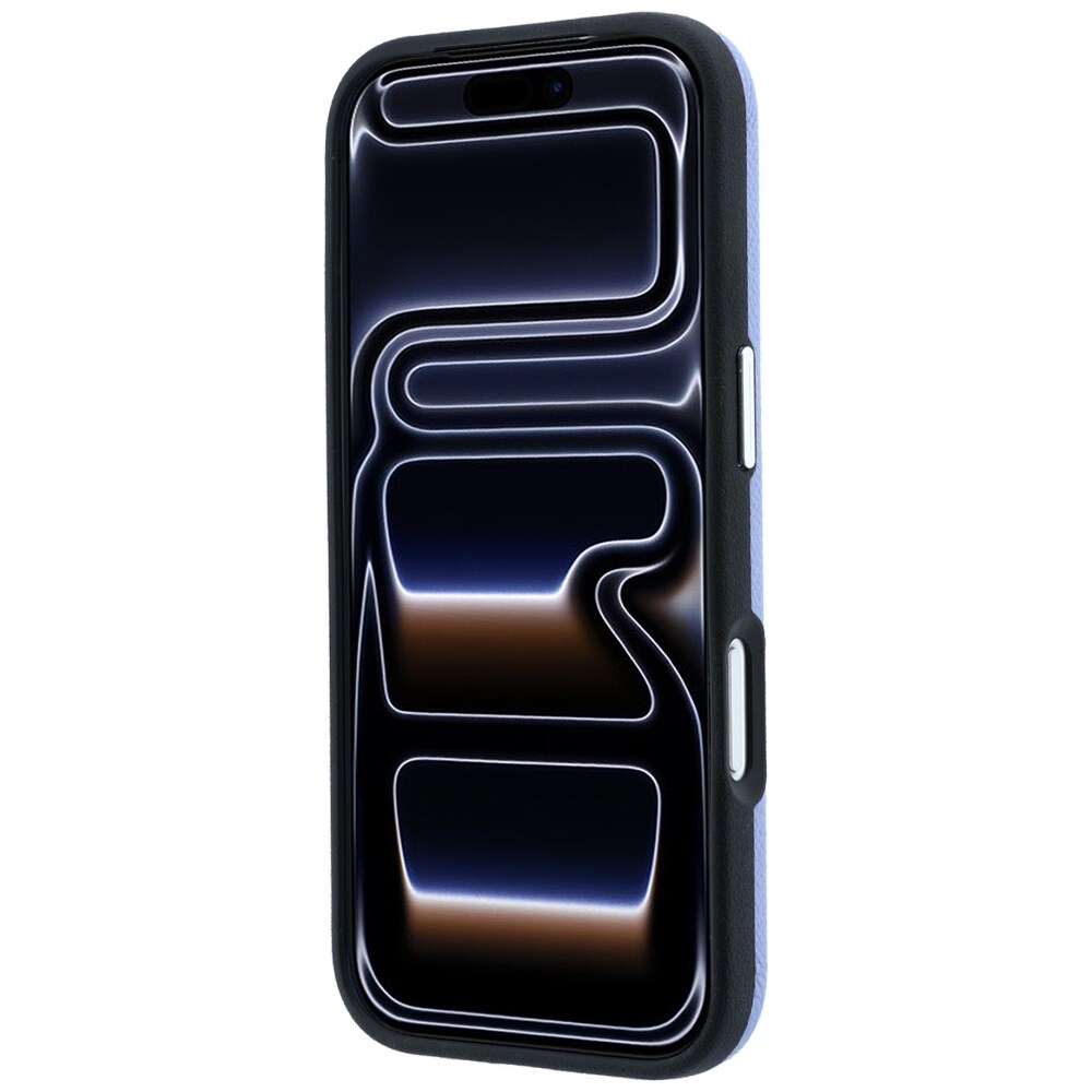 Karl Lagerfeld Grained Heads metall-MagSafe-etui til iPhone 18 Pro / 17 Pro – blå