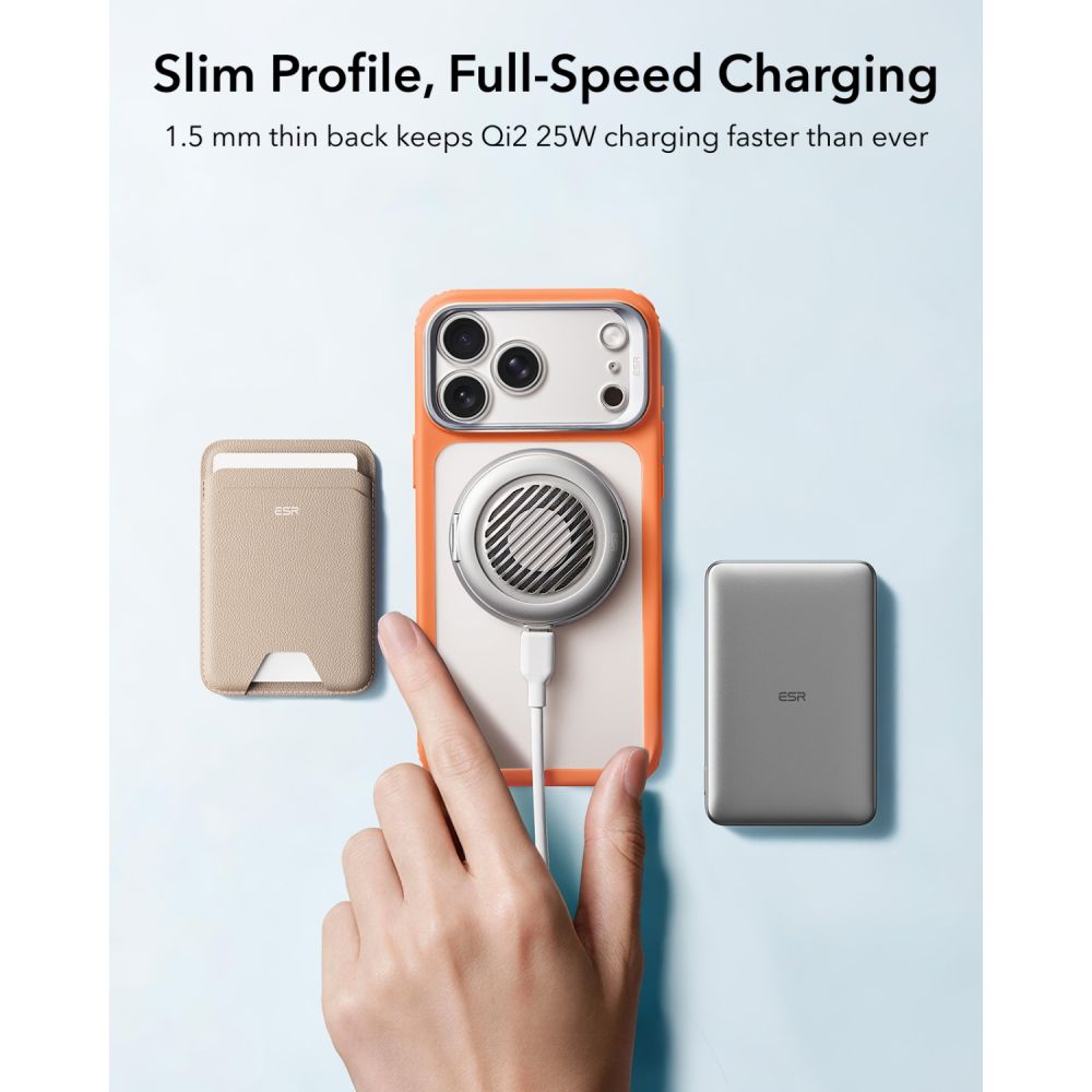 ESR Classic Hybrid-etui med støttefot og MagSafe for iPhone 18 Pro / 17 Pro – matt oransje