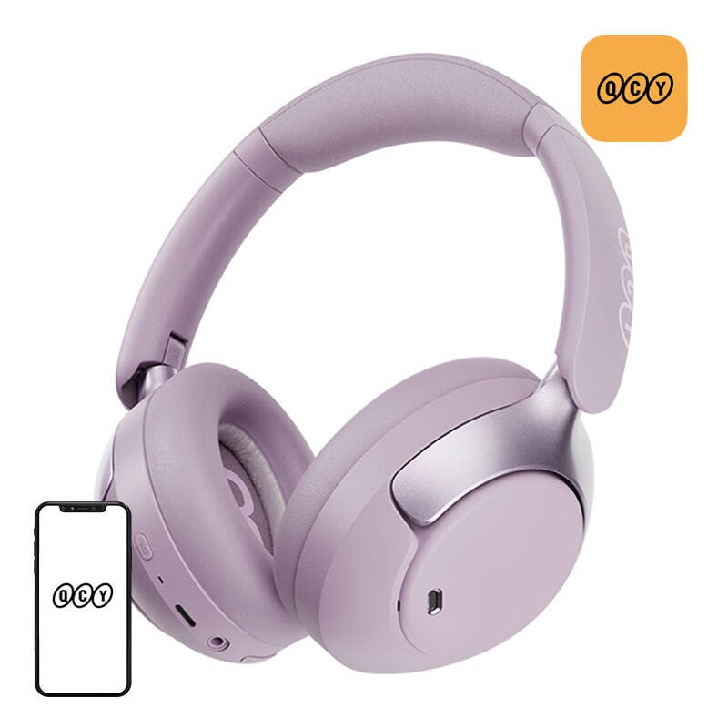 QCY H3 pro ANC trådløse hodetelefoner (lilla)