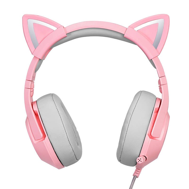ONIKUMA K9 Pink RGB Gaming-hodetelefoner
