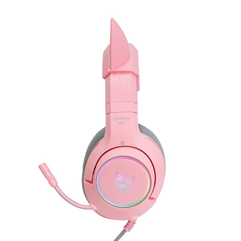 ONIKUMA K9 Pink RGB Gaming-hodetelefoner