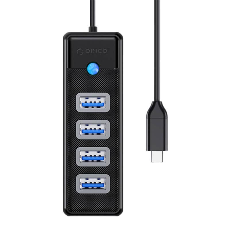 Orico HUB USB-C til 4x USB 3.0 5Gbps 0,15 m svart