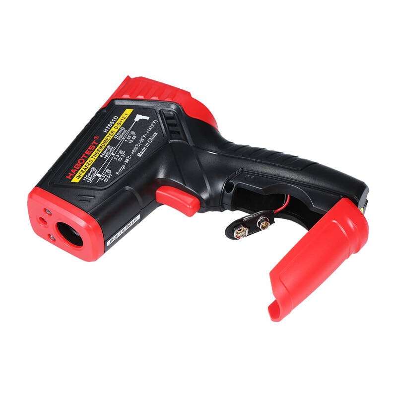 Digital laserpyrometer Habotest HT651D, fuktighetsmåler