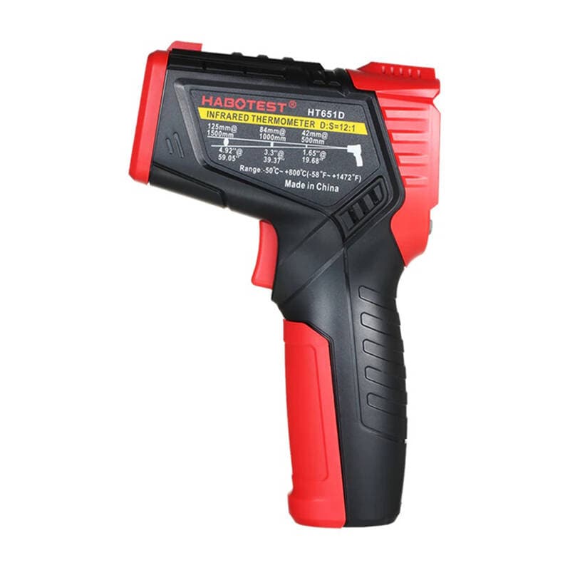 Digital laserpyrometer Habotest HT651D, fuktighetsmåler