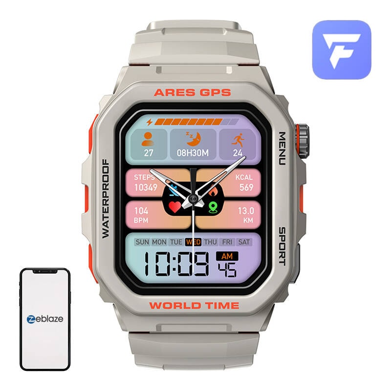 Zeblaze Ares GPS-smartklokke (hvit)