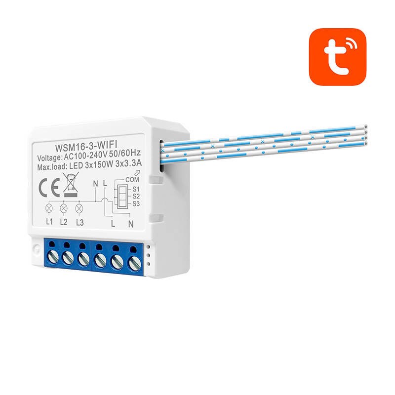 Smart brytermodul WiFi Avatto WSM16-W3 TUYA