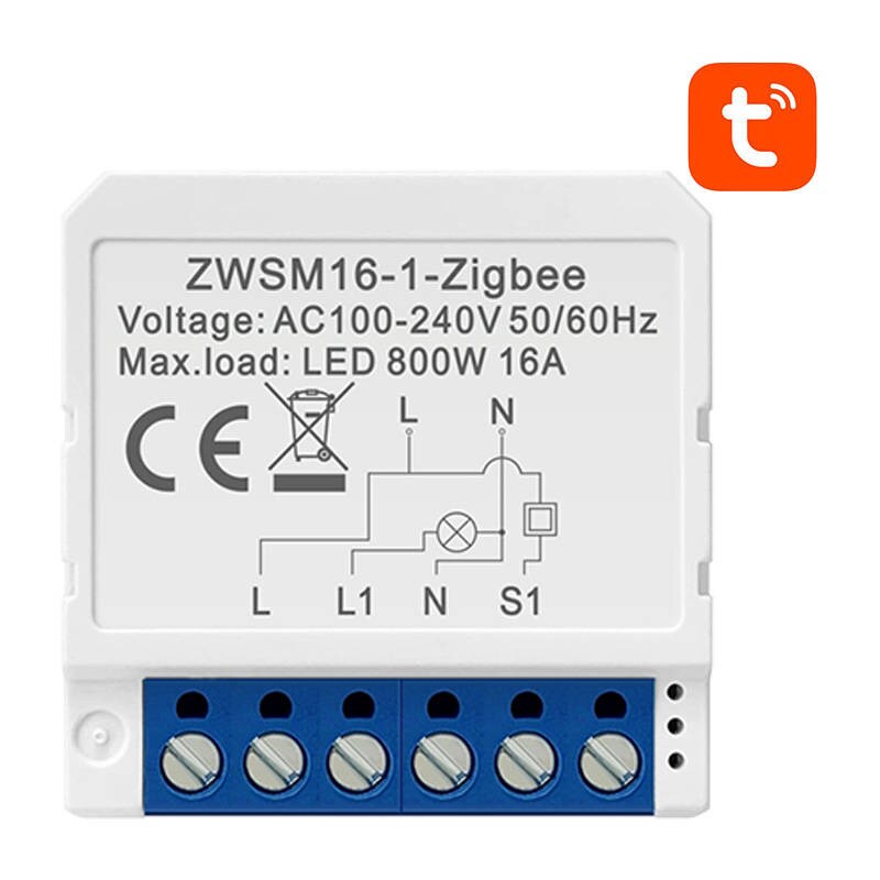 Smart brytermodul ZigBee Avatto ZWSM16-W1 TUYA