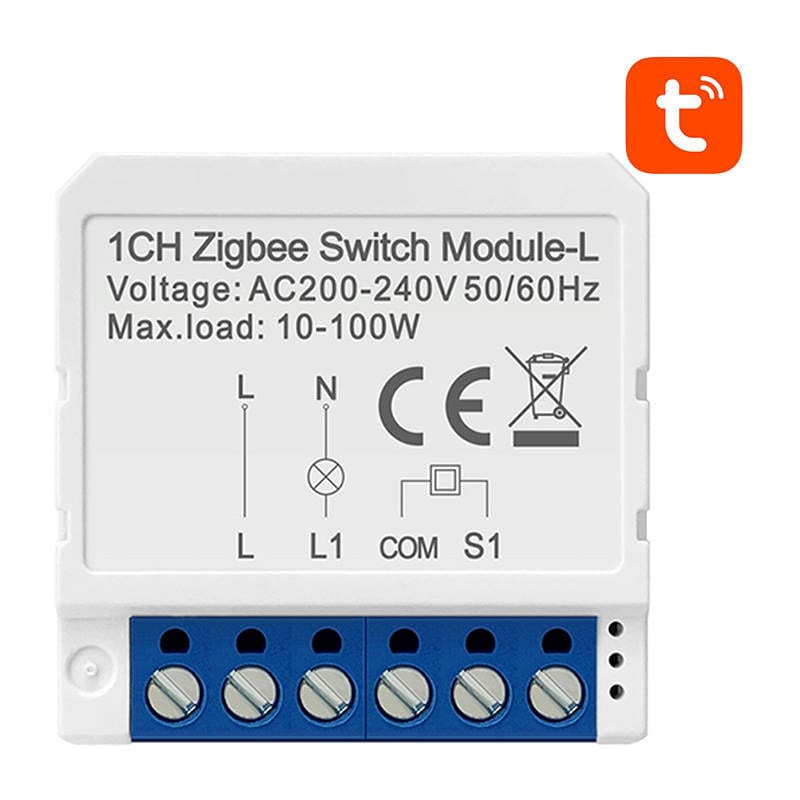 Smart brytermodul ZigBee Avatto LZWSM16-W1 Nei Nøytral TUYA