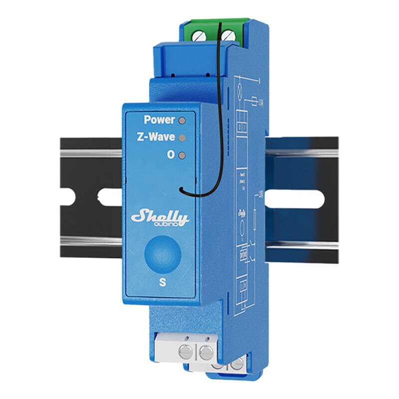 Shelly Qubino Pro 1 DIN-skinne Relé, 1-kanal, Z-Wave