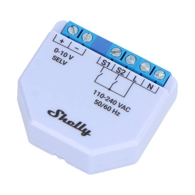 Shelly Plus 0-10V lysdimmer, WiFi/Bluetooth