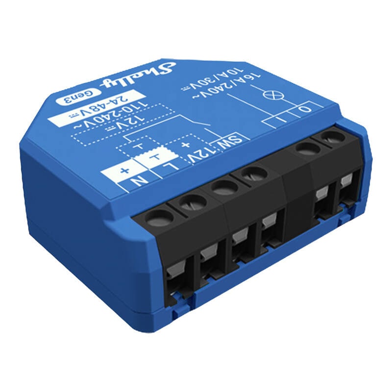 Shelly 1 Gen3-kontroller, WiFi/Bluetooth