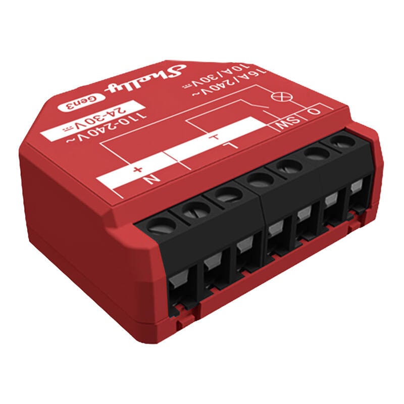 Shelly 1PM Gen3-kontroller, WiFi/Bluetooth