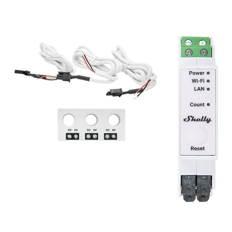 Shelly Pro 3EM-3CT63 WIFI 1/3-veis strømforbruksmåler