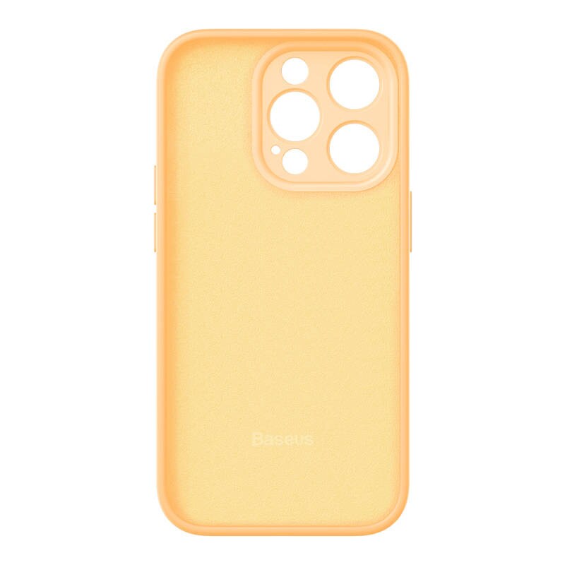 $ 0000073n Liquid Silica Gel Case for $ 0000010n 14 Pro Max (Sunglow) + herdet glass + rengjøringssett