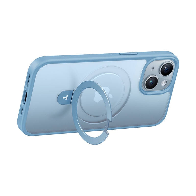 Torras telefonveske Ostand Matte for iPhone 15 (marineblå)