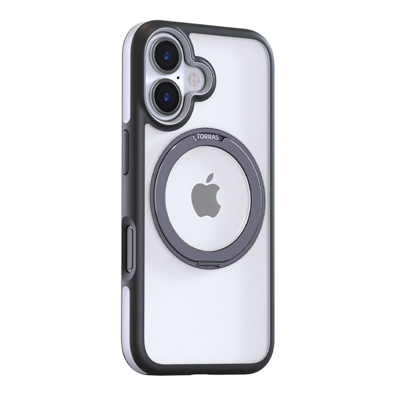 Torras Ostand R Fusion-etui for iPhone 16 Plus (svart)