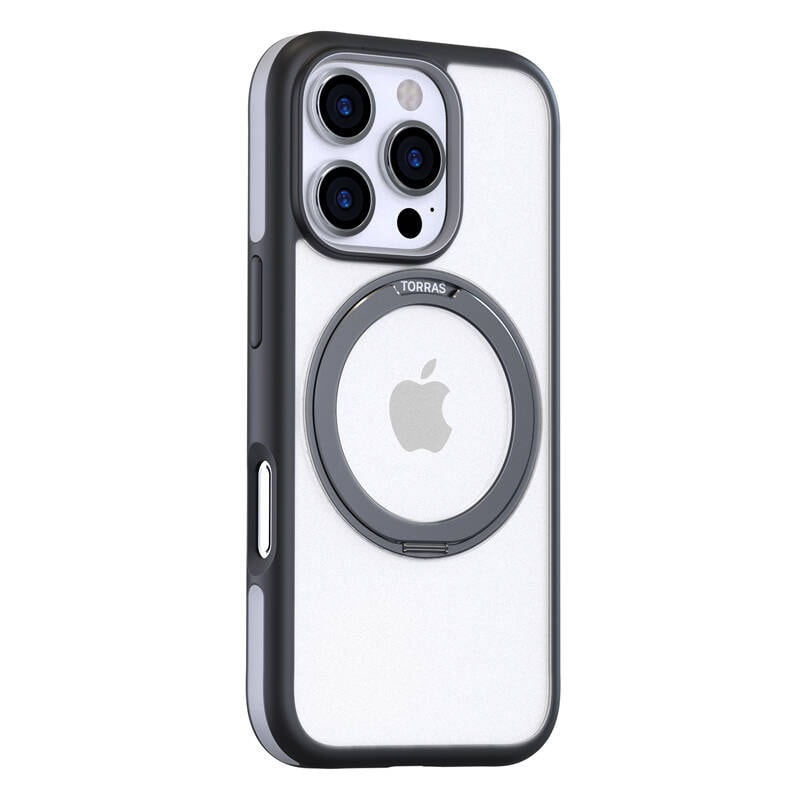 Torras Ostand R Fusion-etui for iPhone 16 Pro (svart)