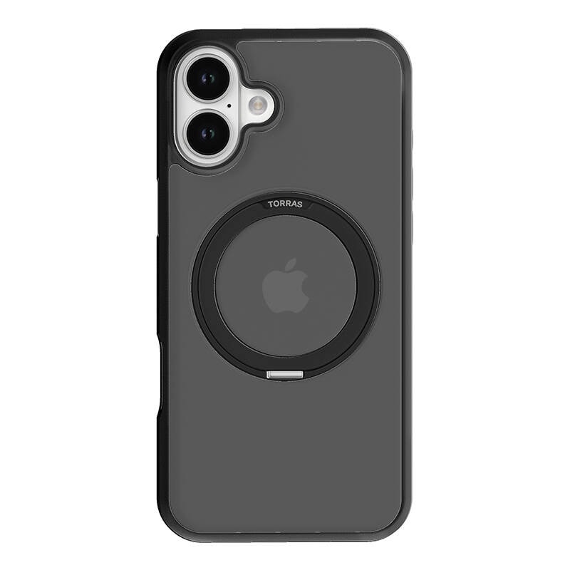Torras Ostand Pro-etui for iPhone 16 (svart)