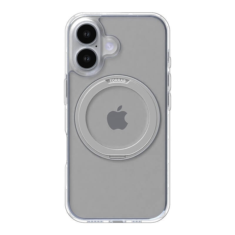 Torras Ostand Pro-etui for iPhone 16 (gjennomsiktig)