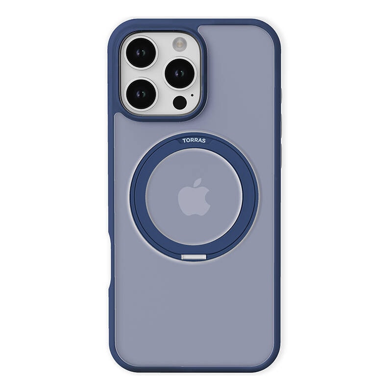 Torras Ostand Pro-etui for iPhone 16 ProMax (blå)