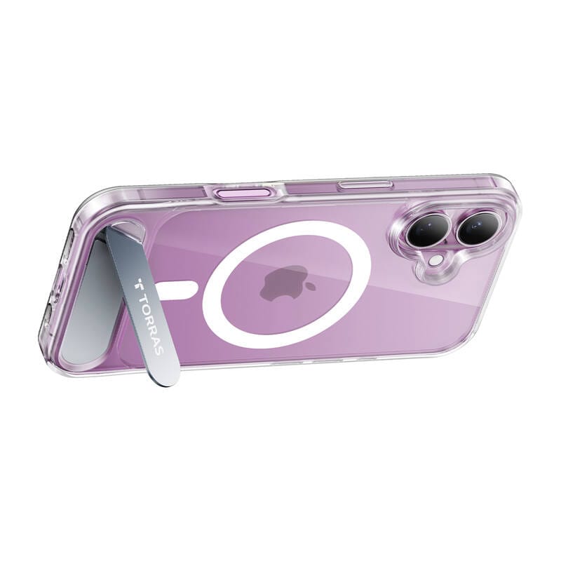 Torras Pstand Series-etui for iPhone 16 (gjennomsiktig)