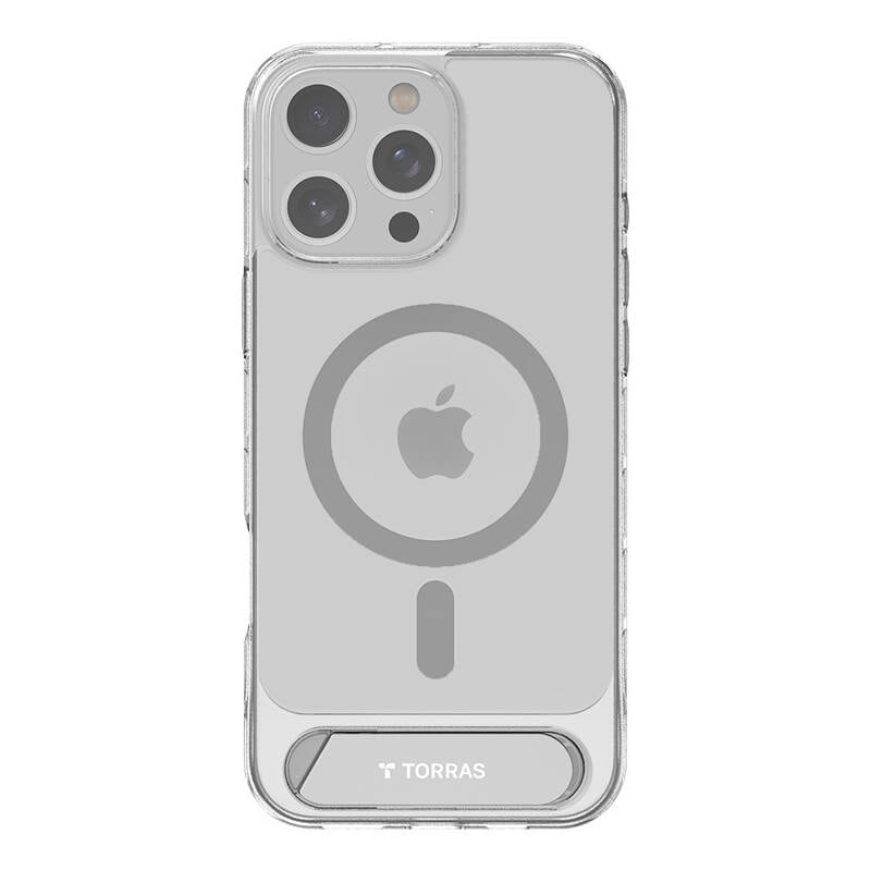 Torras Pstand Series-etui for iPhone 16 Pro (gjennomsiktig)