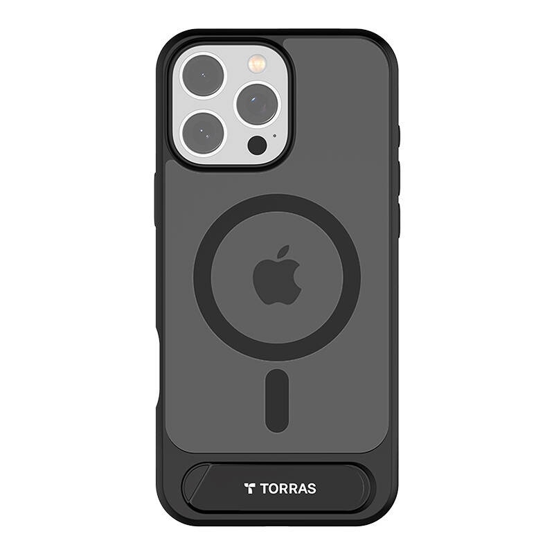 Torras Pstand Series-etui for iPhone 16 Pro Max (svart)