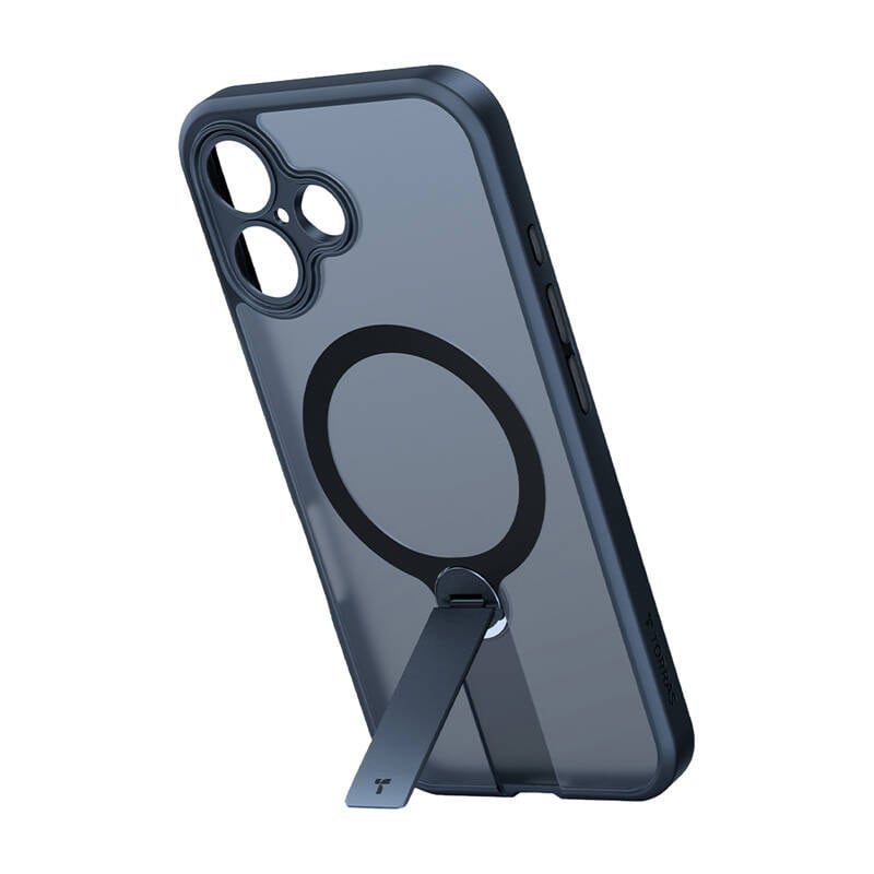 Torras Pstand Spin-etui for iPhone 16 Plus (svart)