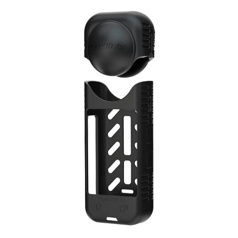 Silikon beskyttende etui + objektivdeksel Sunnylife for Insta360 X4 (svart)