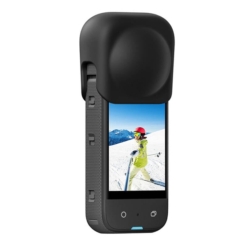 Silikonbeskyttelseslinsetrekk Puluz for Insta360 X3 (svart)