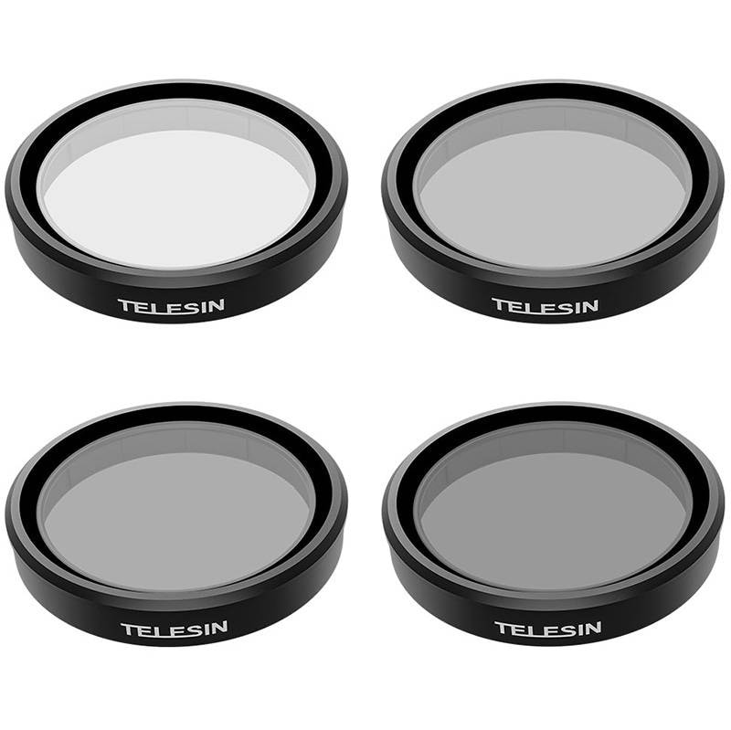 Sett med 4 TELESIN CPL/ND8/ND16/ND32-filtre til DJI Osmo Action 3 / 4 / 5
