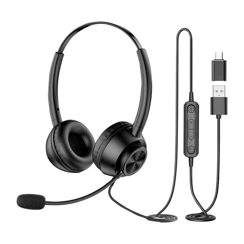 Hodesett med mikrofon og ledning New Bee H368