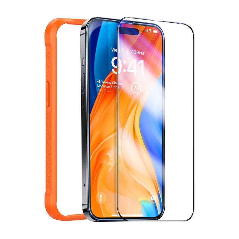 Herdet glass for iPhone 15 Torras InstaII Master