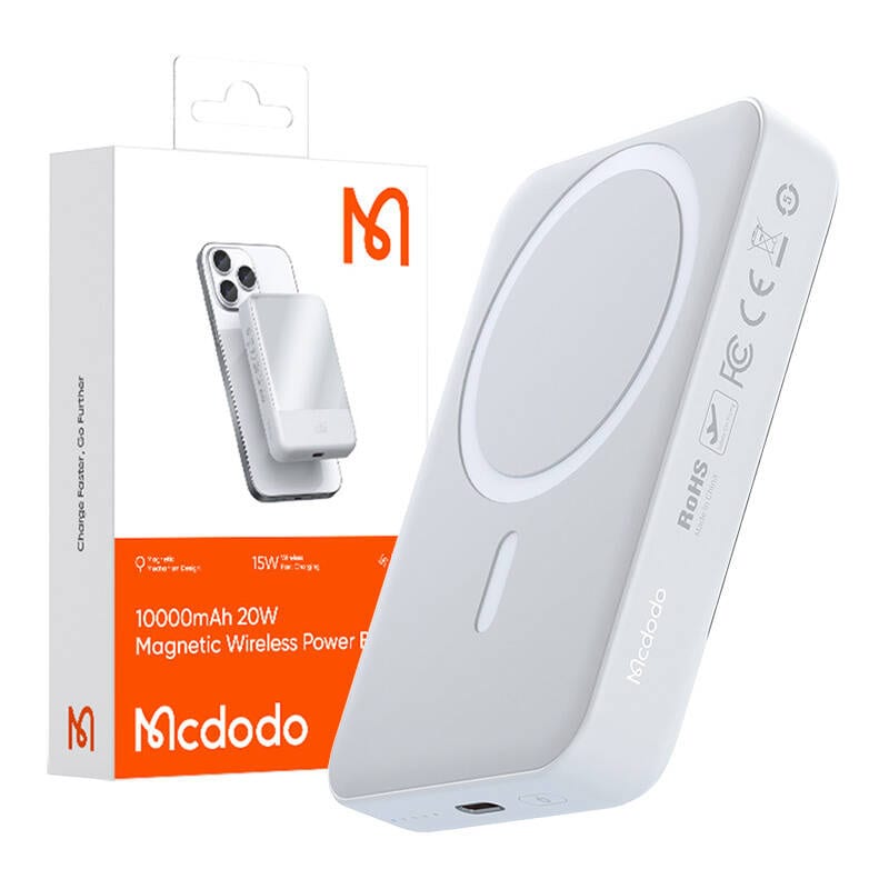 Mcdodo MC-4260 Magnetisk strømbank 10000 mAh, 20 W (hvit)