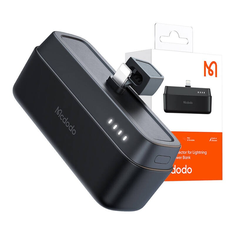 Mcdodo Power Bank MC-6281 20W, 5000 mAh med Lightning-kontakt (svart)
