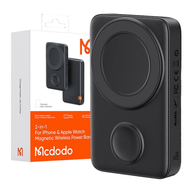 Magnetisk strømbank for Apple klokke Mcdodo MC-1461 10000mAh, 20W (svart)
