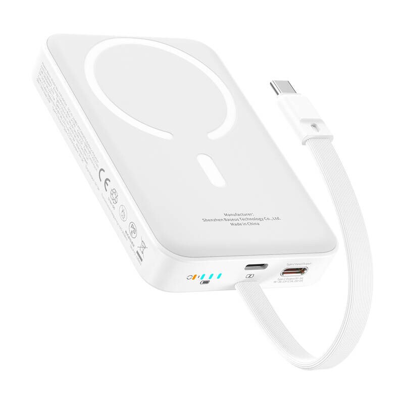 Baseus Mini 10000mAh 30W magnetisk powerbank (hvit) Bayern Edition