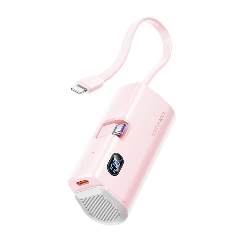 Powerbank Vention LED-display 4800 mAh 22,5 W FHQP0 (rosa)