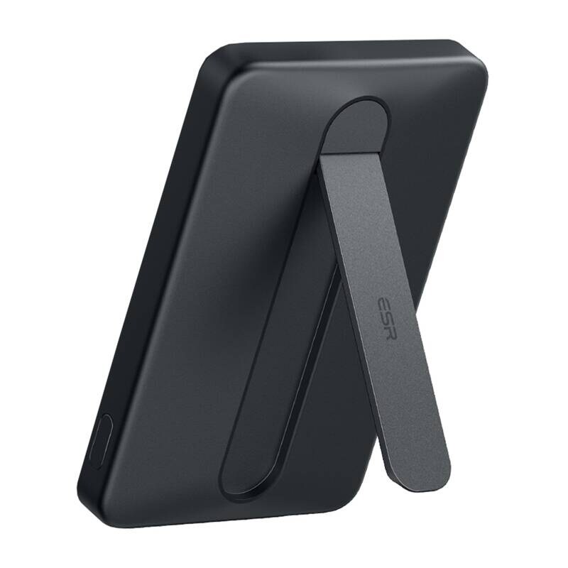 ESR Qi2 MagSlim 5000 mAh magnetisk powerbank med stativ (svart)